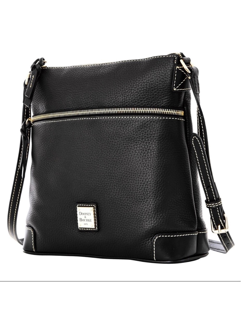 Dooney & Bourke Pebble Grain Large Crossbody Bag Purse Leather Black
